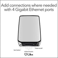 Load image into Gallery viewer, NETGEAR Orbi Whole Home Tri-band Mesh WiFi 6 Add-on Satellite (RBS850) – Works with Your Orbi WiFi 6 System Adds up to 2,500 sq. ft. Coverage AX6000 (Up to 6Gbps)