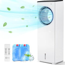 Load image into Gallery viewer, COMFYHOME 2-in-1 Air Cooler, 32" Swamp Cooler w/ Cooling Function, Bladeless Design, 3 Wind Speeds, 4 Modes, 40°Oscillation, 8H Timer, Remote Control Evaporative Air Cooler for Home Office
