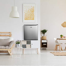 Load image into Gallery viewer, Walsh WSR17S5 Compact Refrigerator, 1.7 Cu.Ft Single Door Fridge, Adjustable Mechanical Thermostat with Chiller, Reversible Doors, Stainless Steel Look
