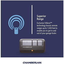 Load image into Gallery viewer, Chamberlain B970T Smart Garage Door Opener with Battery Backup - myQ Smartphone Controlled - Ultra Quiet, Strong Belt Drive and MAX Lifting Power, 1.25 HP, Wireless Keypad Included, Blue