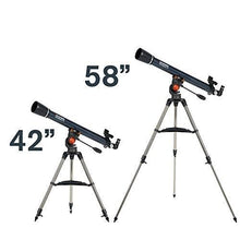 Load image into Gallery viewer, Celestron - AstroMaster 70AZ Telescope - Refractor Telescope - Fully Coated Glass Optics - Adjustable Height Tripod – Bonus Astronomy Software Package