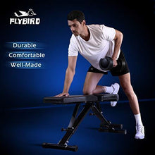 Load image into Gallery viewer, FLYBIRD Weight Bench, Adjustable Strength Training Bench for Full Body Workout with Fast Folding- 2021 Version