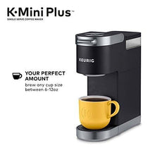 Load image into Gallery viewer, Keurig K-Mini Plus Coffee Maker, Single Serve K-Cup Pod Coffee Brewer, Comes With 6 to 12 Oz. Brew Size, K-Cup Pod Storage, and Travel Mug Friendly, Black