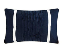 Load image into Gallery viewer, Chic Home Ayelet 10 Piece Comforter Set Color Block Ruffled Bag Bedding, Queen, Navy