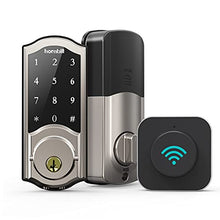 Load image into Gallery viewer, Smart Deadbolt Locks with Keypad, hornbill Keyless Entry Digital Front Door Lock with Wi-Fi Bridge, Bluetooth Electronic Auto Lock Work with Alexa, App Control for Homes, Offices and Apartments