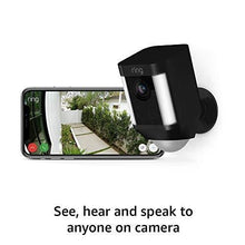Load image into Gallery viewer, Ring Spotlight Cam Battery HD Security Camera with Built Two-Way Talk and a Siren Alarm, Black, Works with Alexa