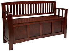 Load image into Gallery viewer, Linon Home Dcor Linon Home Decor Cynthia Storage Bench, 50"w x 17.25"d x 32"h, Walnut