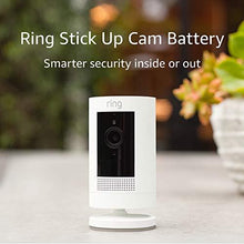 Load image into Gallery viewer, Ring Stick Up Cam Battery HD security camera with custom privacy controls, Simple setup, Works with Alexa - White
