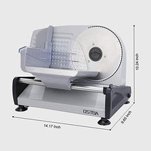 Load image into Gallery viewer, Meat Slicer 200W Electric Deli Food Slicer with Child Lock Protection, Removable 7.5’’ Stainless Steel Blade and Food Carriage, Adjustable Thickness Food Slicer Machine for Meat, Cheese, Bread