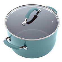 Load image into Gallery viewer, Rachael Ray Cucina Nonstick Cookware Pots and Pans Set, 12 Piece, Agave Blue