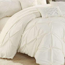Load image into Gallery viewer, Chic Home 10 Piece Hannah Pinch Pleated, ruffled and pleated complete Queen Bed In a Bag Comforter Set Beige With sheet set