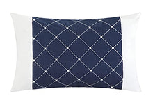Load image into Gallery viewer, Chic Home Cheryl Comforter Complete Bag Pleated Ruched Ruffled Bedding with Sheet Set and Decorative Pillows Shams Included, Queen, Navy