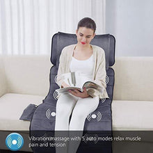 Load image into Gallery viewer, Comfier Massage Mat, Full Body Heating Massage Pad with Movable Shiatsu Neck Massage Pillow, 10 Vibrating Motors & 4 Heating Pad, Neck,Shoulder Back Massager