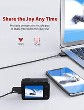 Load image into Gallery viewer, Victure 4K 60FPS AC940 Action Camera 8M Bare Machine Waterproof 20MP Sports Camera with Touch Screen Vlog Camera EIS Remote Control 131 Feet Underwater Camcorder with 1350mAh Batteries and Accessories