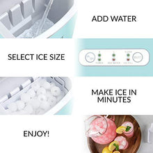 Load image into Gallery viewer, Igloo ICEB26HNAQ Automatic Self-Cleaning Portable Electric Countertop Ice Maker Machine With Handle, 26 Pounds in 24 Hours, 9 Ice Cubes Ready in 7 minutes, With Ice Scoop and Basket, Aqua