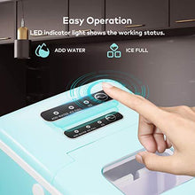 Load image into Gallery viewer, Ice Maker, NOVETE Portable Ice Maker Machine for Countertop, 9 Cubes Ready in 6 Minutes, 28.7 lbs Ice in 24 Hours Home Mini Ice Machine with Ice Scoop and Basket, for Parties Mixed Drinks