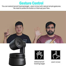 Load image into Gallery viewer, OBSBOT Tiny AI-Powered PTZ Webcam Ai Camera 2-Axis Gimbal Full HD 1080p AI Tracking Zoom Power Gesture Selfie Video Camera for Online Class Meeting Live and Streaming - Black