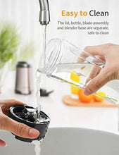 Load image into Gallery viewer, Blender, SHARDOR personal blender for shakes and smoothies with 20oz blender bottles and lid, 300w, silver