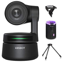 Load image into Gallery viewer, OBSBOT Tiny AI-Powered PTZ Webcam, AI Tracking W Auto-Frame AI Auto-Exposure Gesture Control Audio Support Software Support Windows and MacOS for Video Chat Online Meeting Online Class Live Streaming