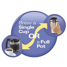 Load image into Gallery viewer, Hamilton Beach FlexBrew Coffee Maker, Single Serve & Full Pot, Compatible with K-Cup Pods or Grounds, Programmable, Includes Permanent Filter, Black (49950C), Silver