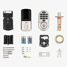 Load image into Gallery viewer, Kwikset 99380-001 Halo Wi-Fi Smart Lock Keyless Entry Electronic Keypad Deadbolt Featuring SmartKey Security, Satin Nickel