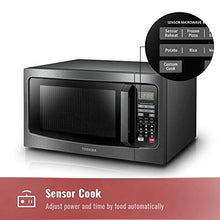 Load image into Gallery viewer, Toshiba EM131A5C-BS Microwave Oven with Smart Sensor Easy Clean Interior, ECO Mode and Sound On-Off, 1.2 Cu. ft, Black Stainless Steel