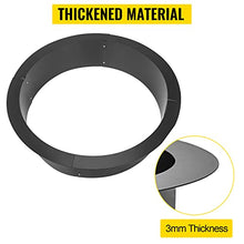 Load image into Gallery viewer, VBENLEM Fire Pit Ring 42-Inch Outer/36-Inch Inner Diameter, Fire Pit Insert 3.0mm Thick Heavy Duty Solid Steel, Fire Pit Liner DIY Campfire Ring Above or In-Ground for Outdoor