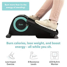 Load image into Gallery viewer, Cubii JR1 Seated Under Desk Elliptical Machine for Home Workout, Mini Elliptical, Desk Bike Pedal Exerciser, Whisper Quiet, Under Desk Pedal Exerciser w/Adjustable Resistance & LCD Display - Aqua