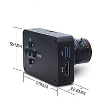 Load image into Gallery viewer, MOKOSE 12MP HDMI Camera 1080P USB HD Streaming Teaching Webcam, Recording 4K@30FPS Industry C/CS-Mount Camera with 6-12mm No Distortion Manual Zoom Lens
