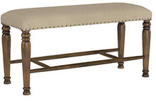 Load image into Gallery viewer, Signature Design by Ashley Lettner Counter Height Upholstered Dining Room Bench, Brown