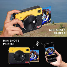 Load image into Gallery viewer, Kodak Mini Shot 3 Retro (60 Sheets) 3x3 2-in-1 Portable Wireless Instant Camera & Photo Printer, Compatible with iOS, Android & Bluetooth, Real Photo HD, 4PASS Technology & Laminated Finish – White