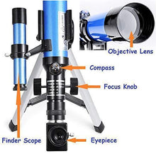 Load image into Gallery viewer, MaxUSee Kids Telescope 400x40mm with Finder Scope for Kids & Beginners + Portable 10X42 HD Monocular with BAK4 Prism FMC Lens for Moon Viewing Bird Watching Wildlife Scenery