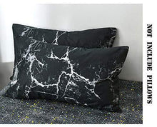 Load image into Gallery viewer, Jumeey Black Marble Comforter Set Queen Marble Comforter Set Full Size Bedding Black and Grey Comforter Cotton Boys Men Abstract Black Comforter Queen Women Modern Black and White Bedding Sets Full