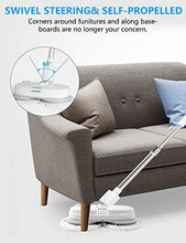 Load image into Gallery viewer, Electric Mop, Cordless Electric Spin Mop, Hardwood Floor Cleaner with Built-in 300ml Water Tank, Polisher with Led Headlight and Sprayer, Scrubber for Hard Floor & Tile, Powerful Cleaner and Waxing