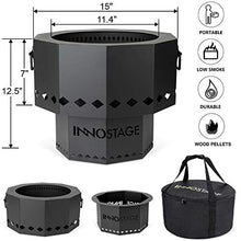 Load image into Gallery viewer, Smokeless Fire Pit for Outdoor Wood Pellet Burning Spark Bowl with Portable Carrying Bag, Firepit Grill of Fireplace Stove for Picnic Camping Cooking on Beach - M