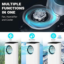 Load image into Gallery viewer, 3-1 Evaporative Air Cooler Bladeless Fan w/Cooling & Humidification Function with Remote Control 4 Modes and 3 Wind Speed 45°Oscillation with 1 Gallon Water Tank for Bedroom Living Rooms Office