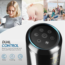 Load image into Gallery viewer, Aigostar Cooling Tower Fan with Remote Oscillating Quiet Bladeless Evaporative Air Cooler Humidifier for Room, Water Tank, LED Display, 1-9H Timer, 40", Black