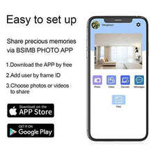 Load image into Gallery viewer, BSIMB WiFi Digital Picture Frame 8 Inch Digital Photo Frame 16GB 1280x800 IPS Screen Motion Sensor Remote Control Upload Photos/Videos from iOS & Android App, Email, Twitter, Facebook W08