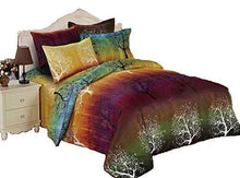 Load image into Gallery viewer, Swanson Beddings Rainbow Tree 3pc Duvet Bedding Set: Duvet Cover and Two Pillow Shams (Queen)