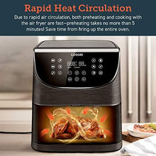 Load image into Gallery viewer, COSORI Air Fryer (100 Recipes Book) 1500W Electric Hot Oven Oilless Cooker, 11 Presets Preheat & Shake Reminder, LED Touch Screen, Nonstick Basket, 3.7 QT, Digital-Black
