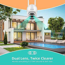 Load image into Gallery viewer, HeimVision PTZ Security Camera Outdoor, 2x2MP Ultra HD Dual Lens, Pan/Tilt/12X Zoom, 360° View, Wi-Fi Wireless Camera with Floodlights, Color Night Vision, 2-Way Audio, Motion Detection, Weatherproof
