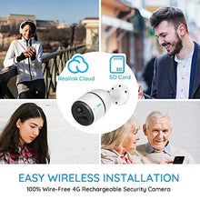Load image into Gallery viewer, 3G/4G LTE Outdoor Solar-Powered Celluar Security Camera, Wirefree Rechargeable Battery Camera System w/SD Socket and Cloud, 1080p Night Vision, 2-Way Audio, PIR Motion Sensor, REOLINK Go+Solar Panel