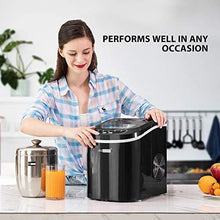 Load image into Gallery viewer, VIVOHOME Electric Portable Compact Countertop Automatic Ice Cube Maker Machine 26lbs/day Black
