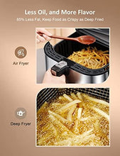 Load image into Gallery viewer, Innsky Air Fryer 5.8QT, 11-in-1 Stainless Steel Air Fryer Oven Dehydrator, Preheat, Delay Start & Keep Warm, 7 Food Presets, 1700W Oilless Cooker for Roast, Bake, Grill, LED Touchscreen, Recipes Book