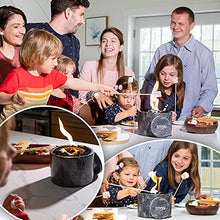 Load image into Gallery viewer, Stonhome Tabletop Fire Pit Bowl - The Original Marble Portable Fireplace, Indoor Outdoor, Mini Fire Pit Clean Burning Real Flame for Patio Balcony, S’Mores Maker (Black)