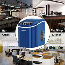 Load image into Gallery viewer, COSTWAY Ice Maker for Countertop, 26LBS/24H Portable & Compact Ice Maker Machine, Ice Cubes Ready in 6 Mins, Electric High Efficiency Express Clear Operation Control Panel with Ice Scoop (Navy)