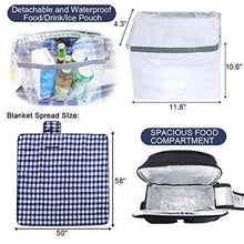 Load image into Gallery viewer, Sunflora Picnic Backpack for 4 Person Set Pack with Insulated Waterproof Pouch for Family Outdoor Camping (Black)