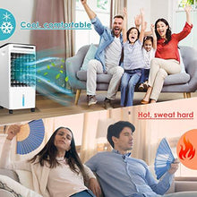 Load image into Gallery viewer, Portable Air Conditioner Fan, 3-IN-1 Evaporative Air Cooler Humidifier Swamp Cooler, 3 Modes, 3 Speeds, 90° Oscillation, Timer, Remote Control, Personal Air Conditioner Fan for Whole Room Home&Office