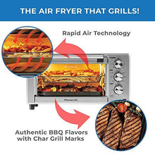 Load image into Gallery viewer, PowerXL Air Fryer Grill 8 in 1 Roast, Bake, Rotisserie, Electric Indoor Grill (6 Piece Accessory Pack), Stainless Steel