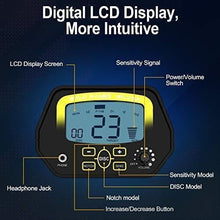Load image into Gallery viewer, sakobs Metal Detector, Higher Accuracy Adjustable Waterproof Metal Detectors with LCD Display, Discrimination & Notch & All Metal Mode 10 Inch Search Coil for Adults & Kids
